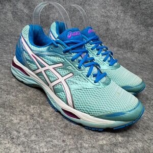 Asics Gel Cumulus 18 Womens Running Shoes Size 10 Teal Blue Sneakers T6C8N